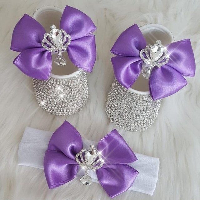 Swarovski Crystal Rhinestone Bling Baby Princess Shoes