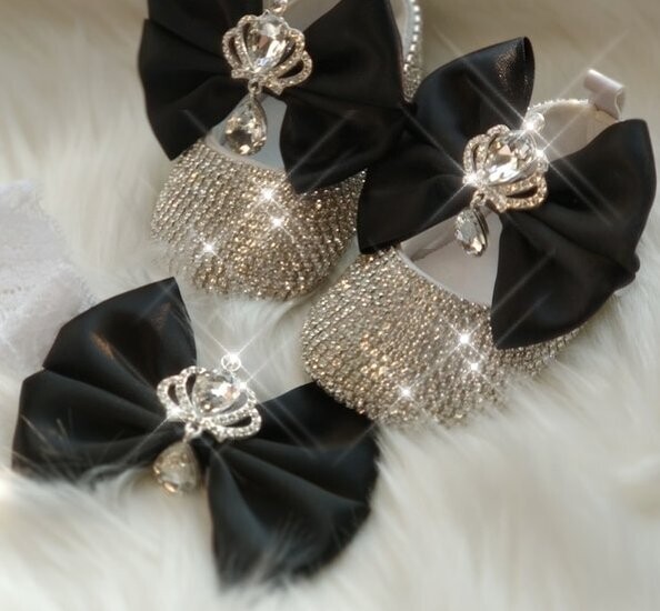 Swarovski Crystal Rhinestone Bling Baby Princess Shoes