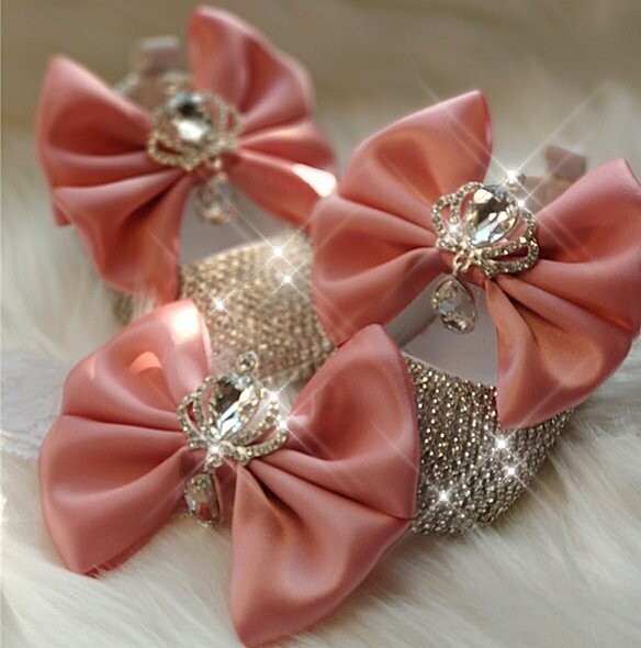 Swarovski Crystal Rhinestone Bling Baby Princess Shoes