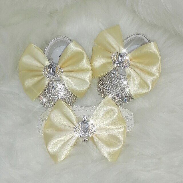 Swarovski Crystal Rhinestone Bling Baby Princess Shoes