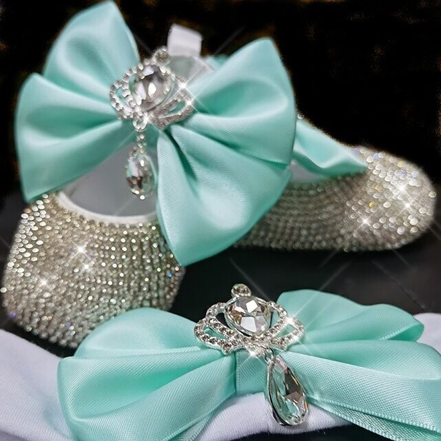Swarovski Crystal Rhinestone Bling Baby Princess Shoes