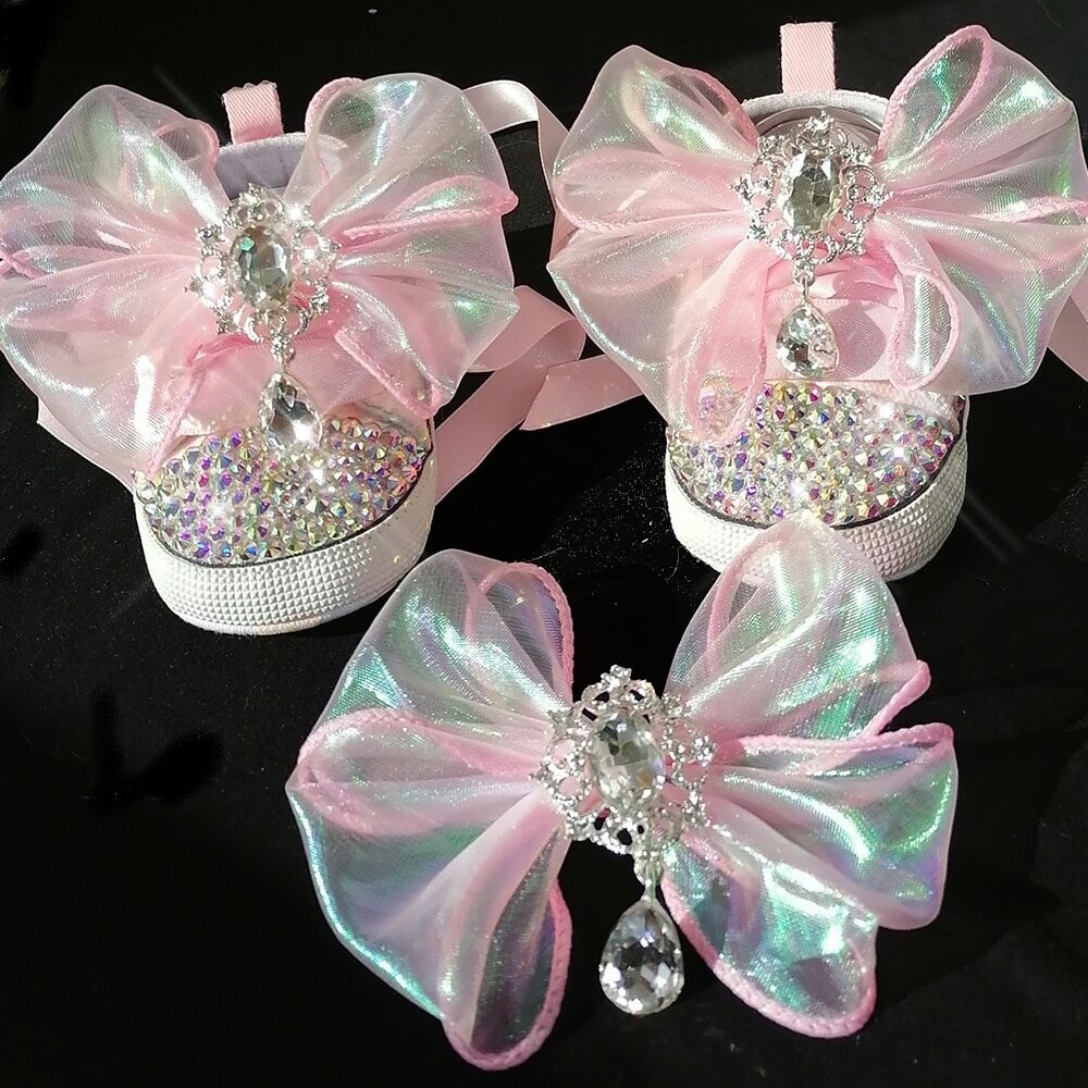 Swarovski Crystal Rhinestone Bling Baby Sneakers