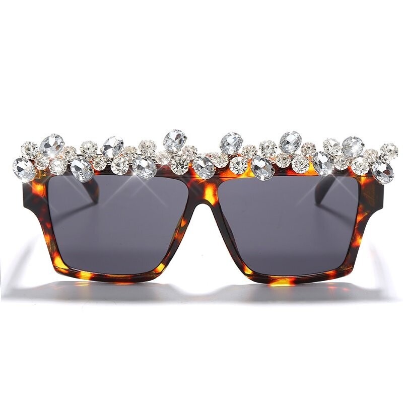 Swarovski Crystal Rhinestone Bling Square Sunglasses