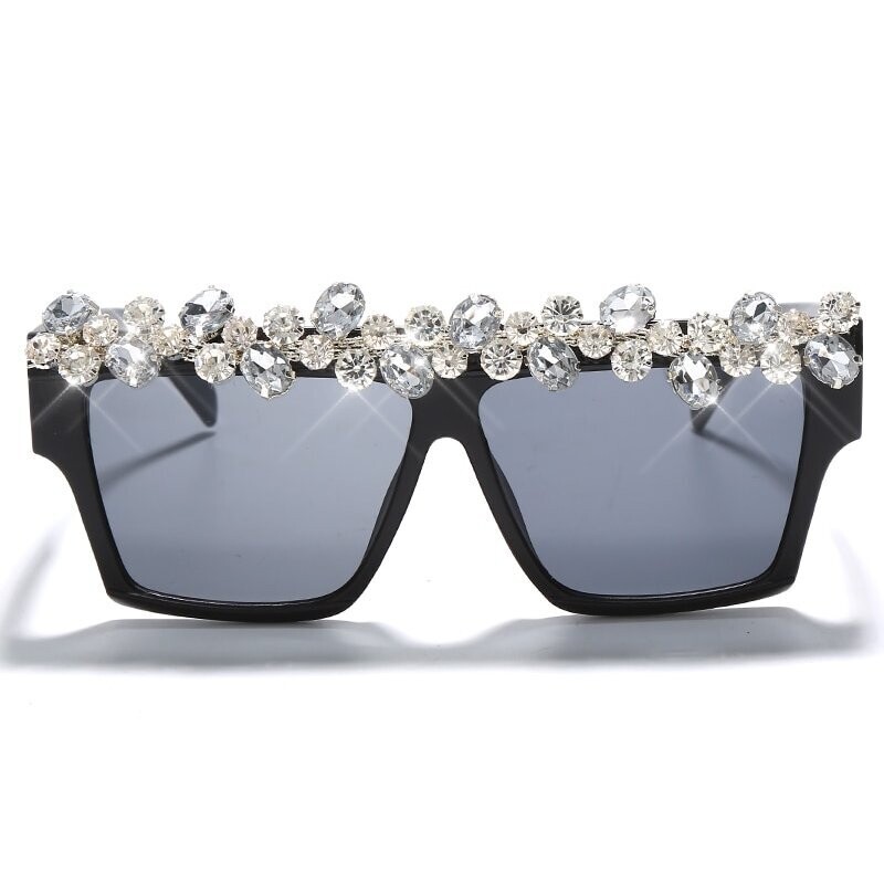 Swarovski Crystal Rhinestone Bling Square Sunglasses