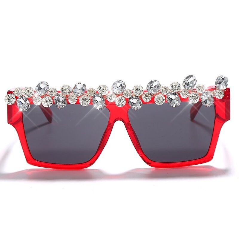 Swarovski Crystal Rhinestone Bling Square Sunglasses