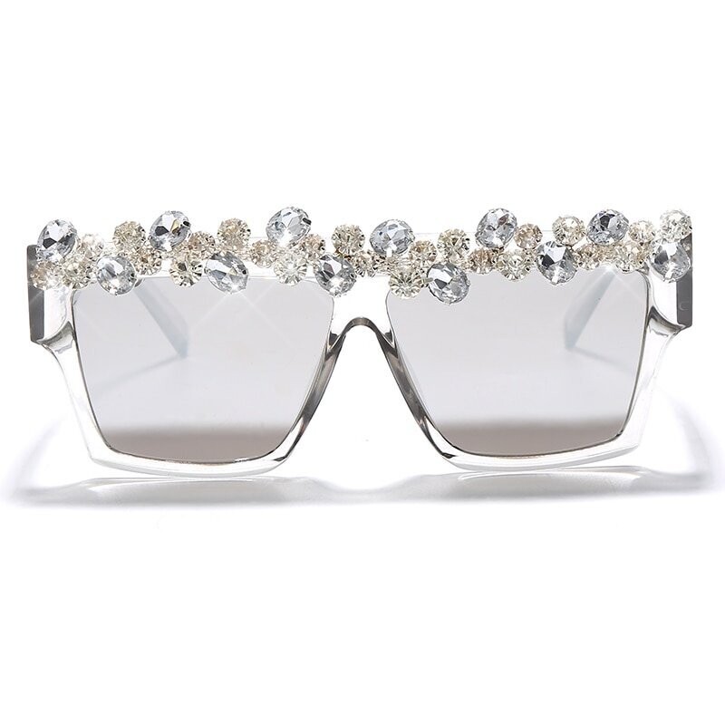 Swarovski Crystal Rhinestone Bling Square Sunglasses