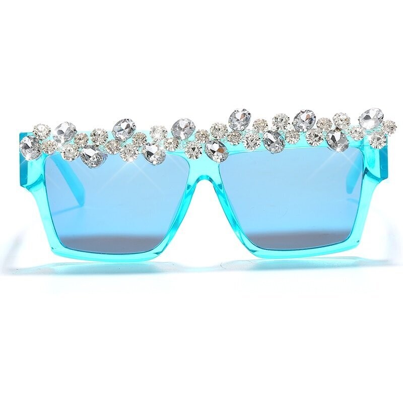 Swarovski Crystal Rhinestone Bling Square Sunglasses