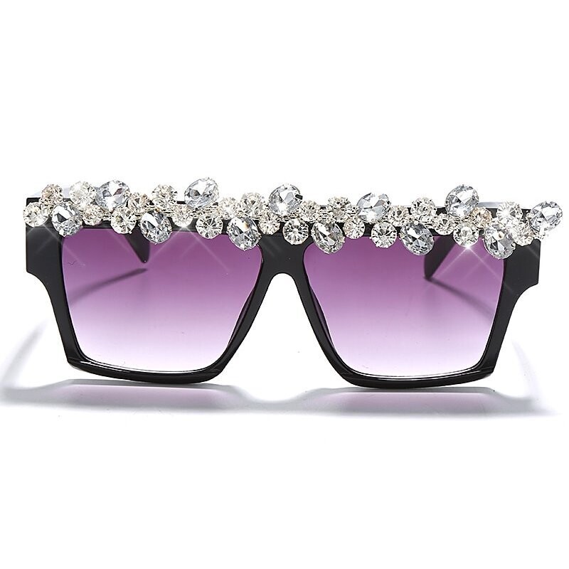 Swarovski Crystal Rhinestone Bling Square Sunglasses