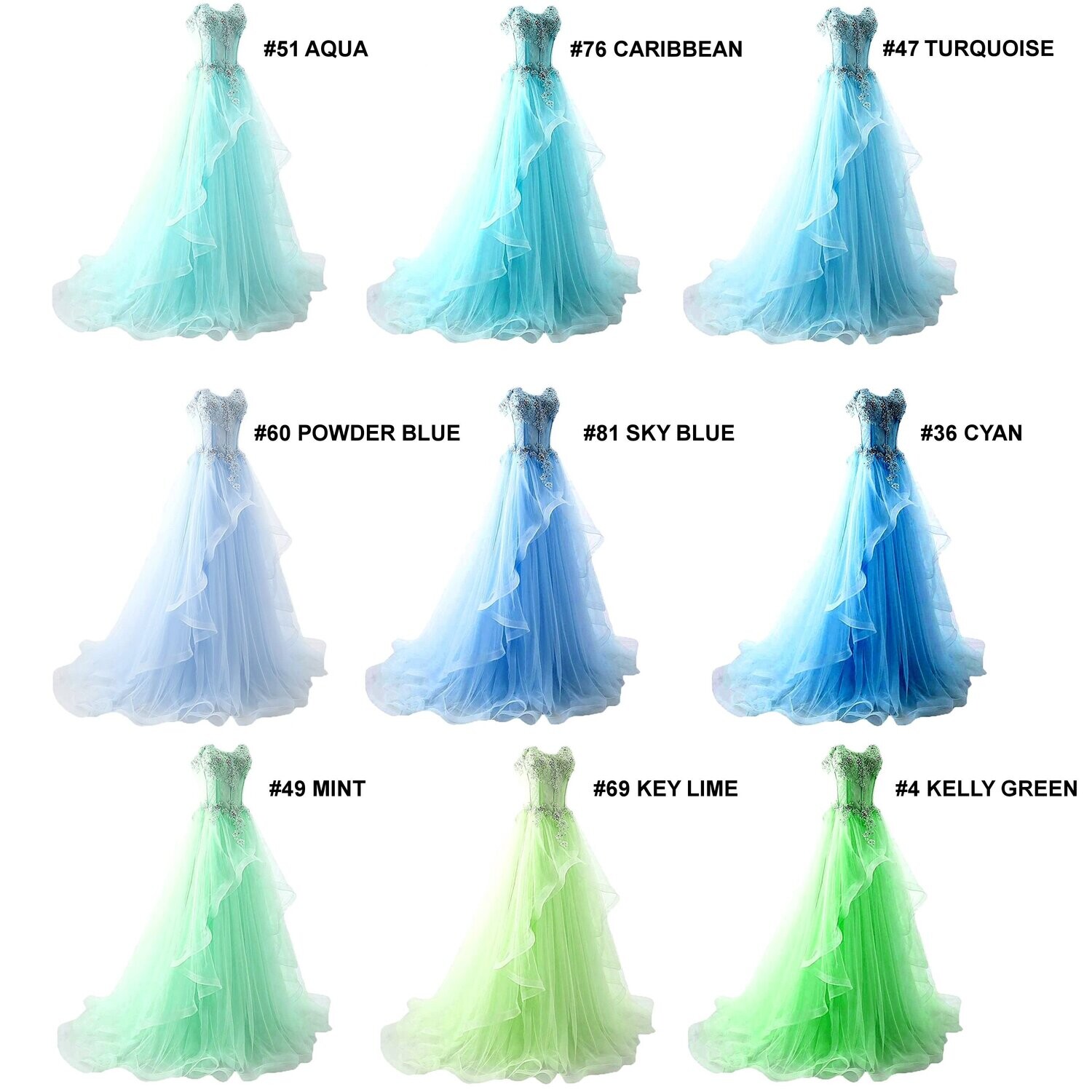 Cinderella Light Blue Prom Gown Bling Crystal Rhinestone Quinceañera Prom Dress