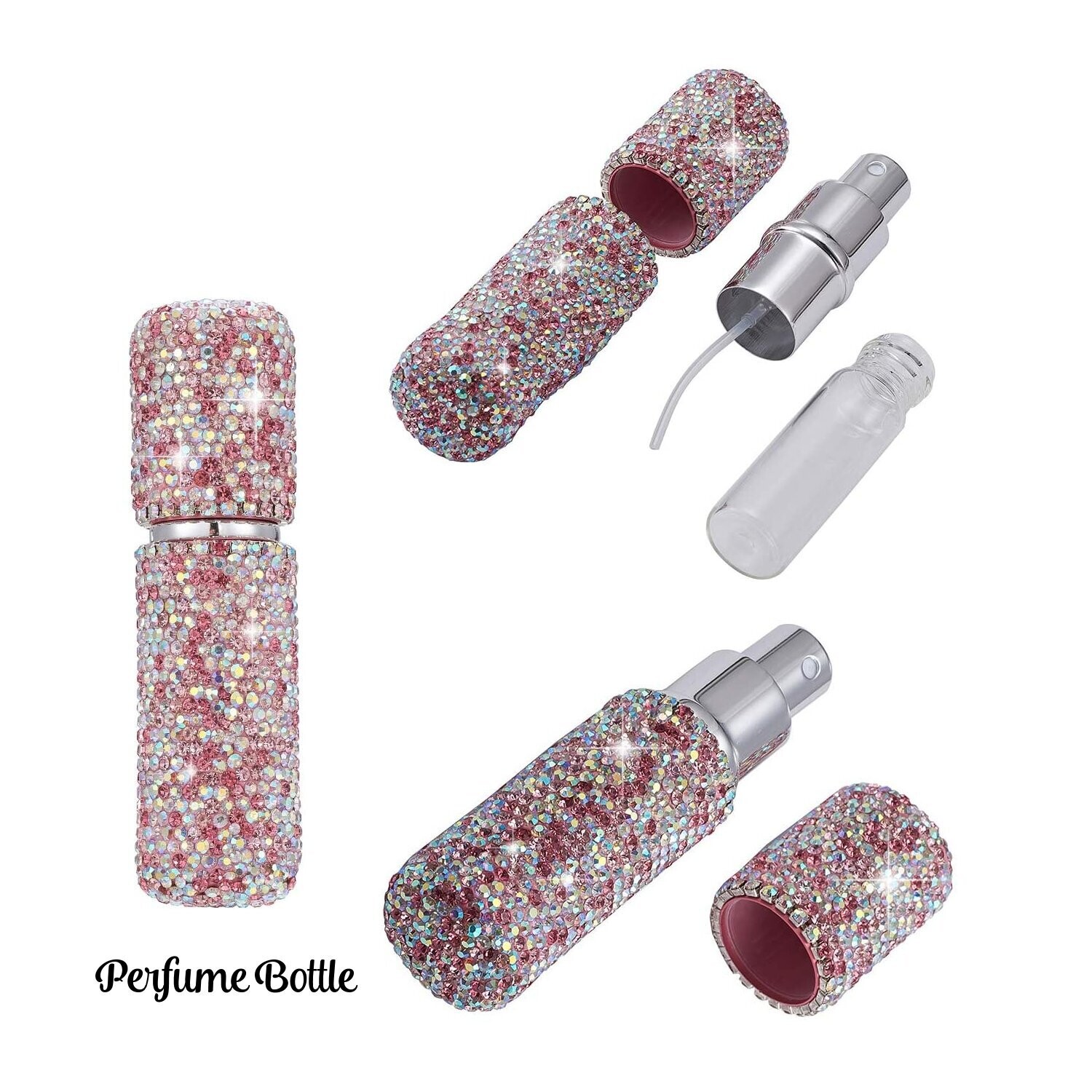Swarovski Crystal Rhinestone Bling Pink Cosmetic Organizer &amp; Matching Items