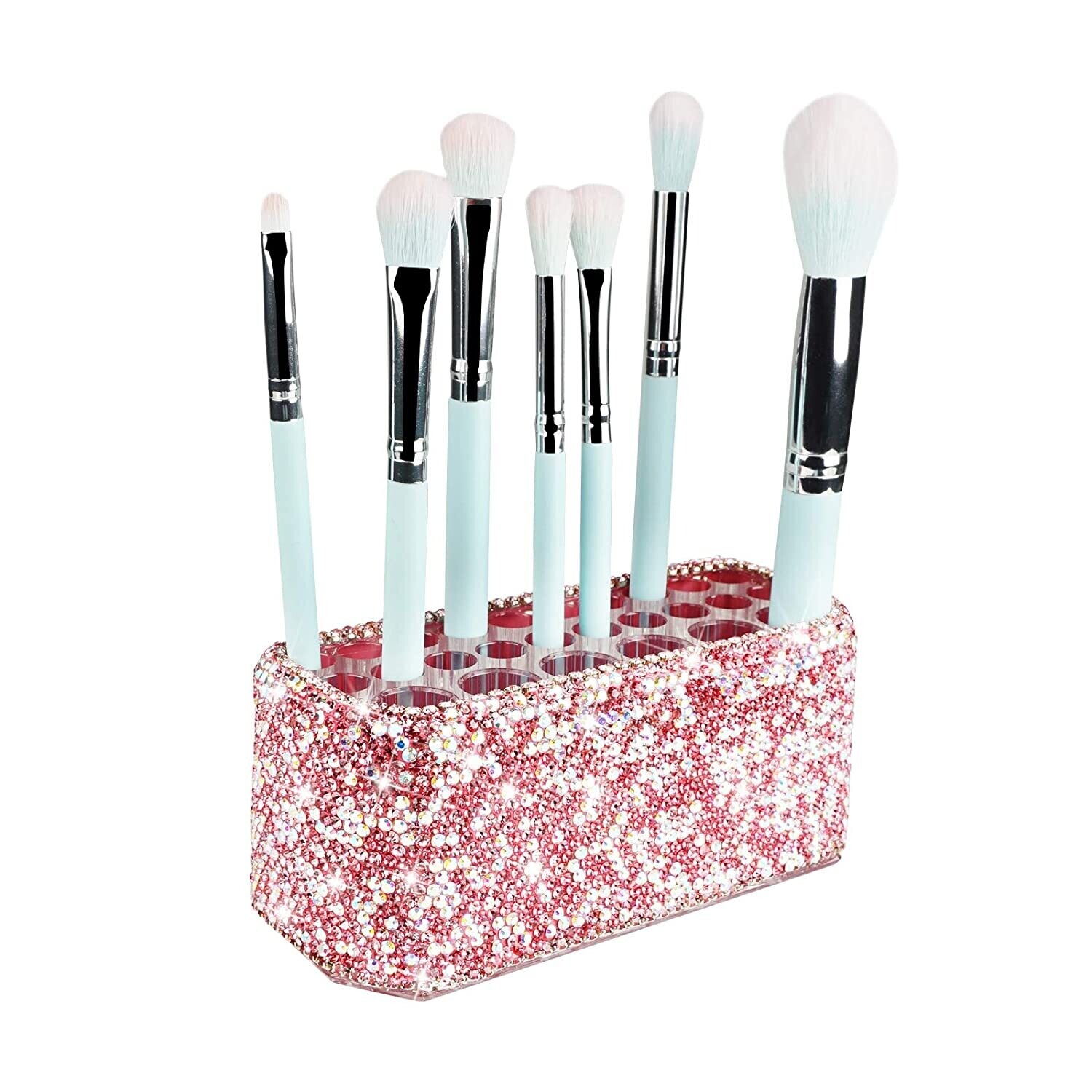 Swarovski Crystal Rhinestone Bling Pink Cosmetic Organizer &amp; Matching Items