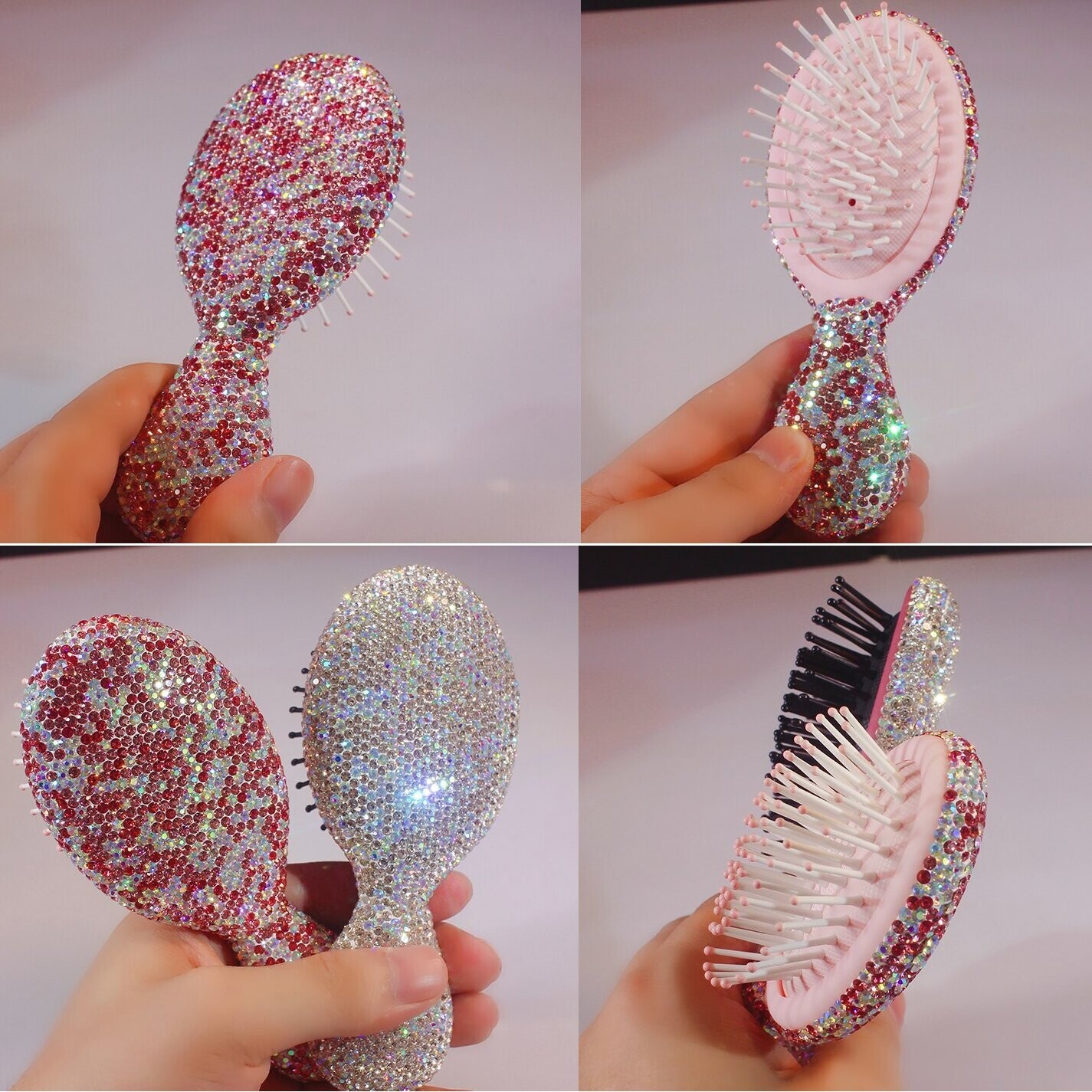 Swarovski Crystal Rhinestone Bling Pink Cosmetic Organizer &amp; Matching Items