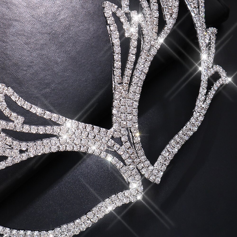 Swarovski Crystal Rhinestone Bling Eye Mask: Tiffany