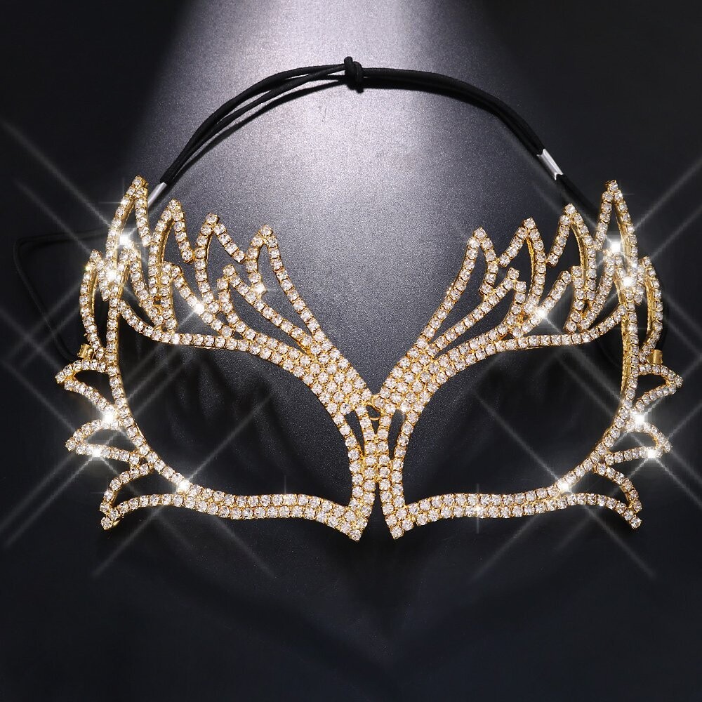 Swarovski Crystal Rhinestone Bling Eye Mask: Tiffany