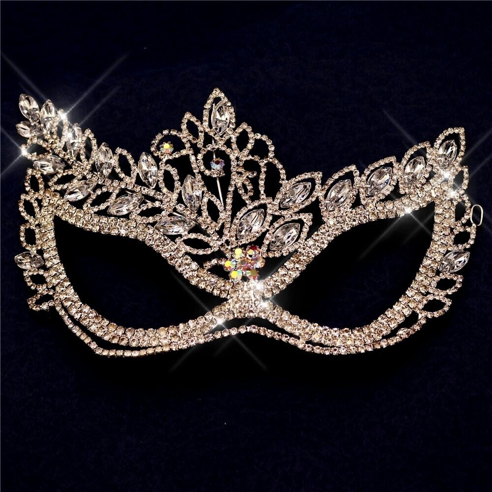 Swarovski  Crystal Rhinestone Bling Eye Mask: Tasha