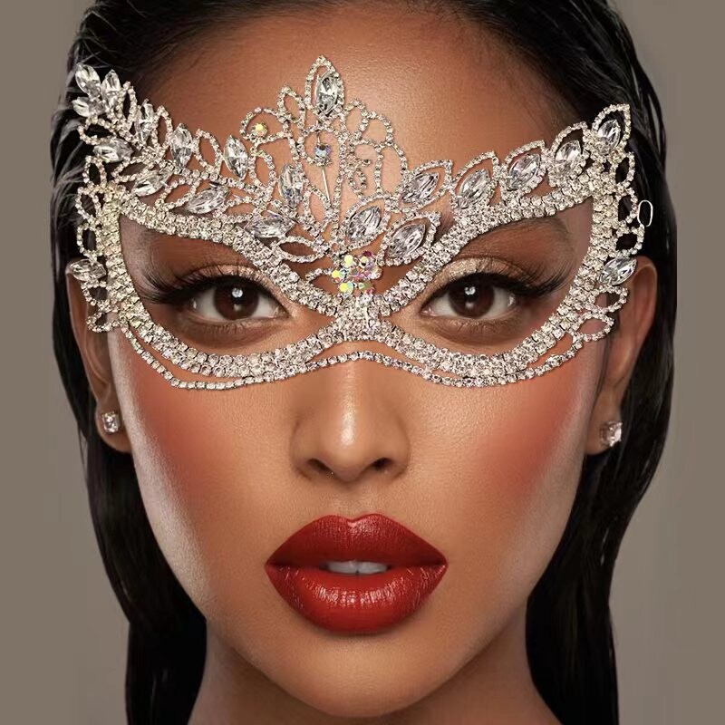 Swarovski  Crystal Rhinestone Bling Eye Mask: Tasha