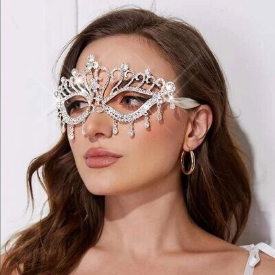 Swarovski Crystal Rhinestone Bling Eye Mask: Angelina