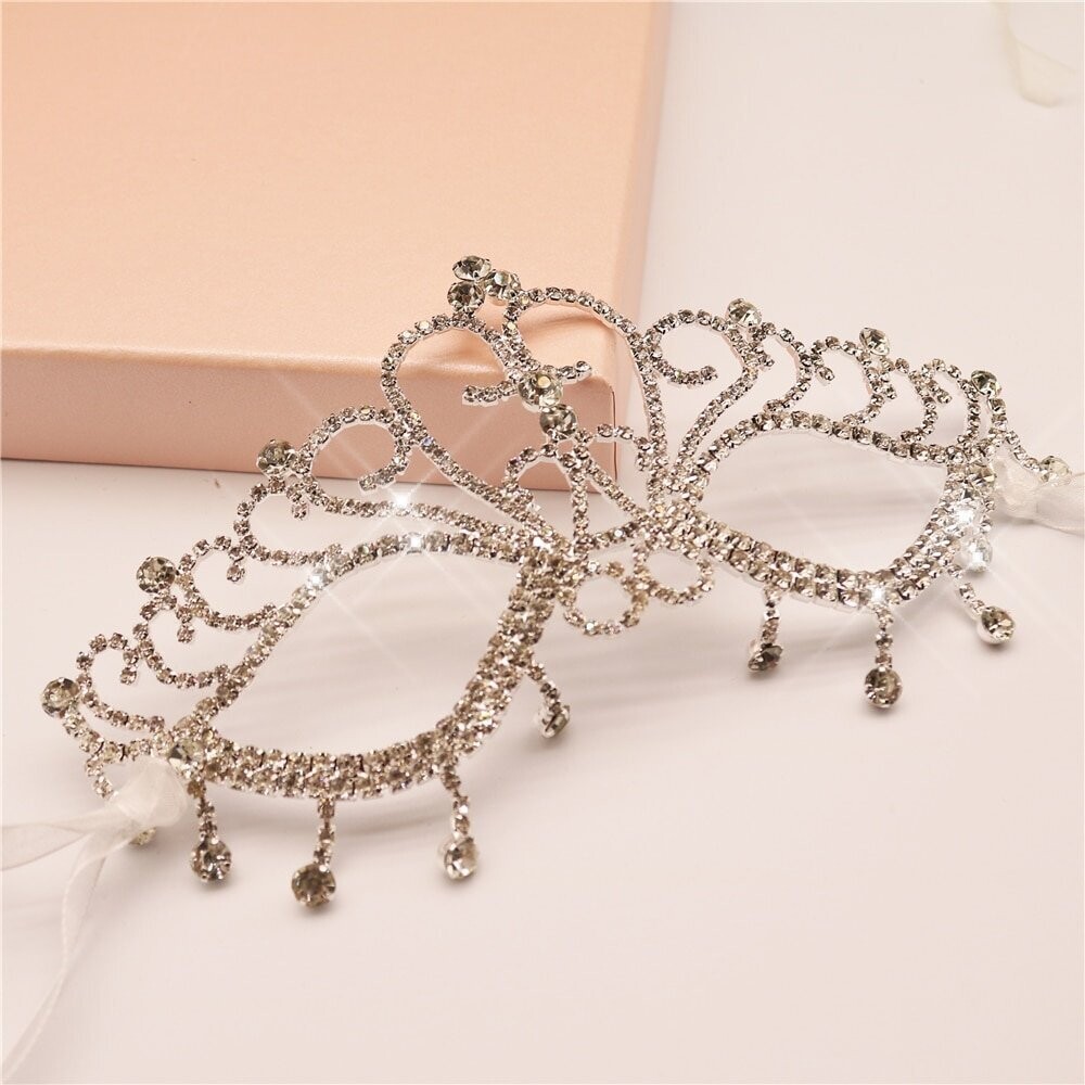 Swarovski Crystal Rhinestone Bling Eye Mask: Angelina