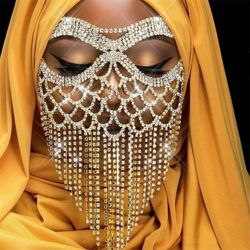 Swarovski Crystal Rhinestone Bling Eye Mask: Alisha