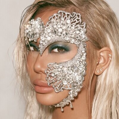Swarovski Crystal Rhinestone Bling Eye Mask: Chantel