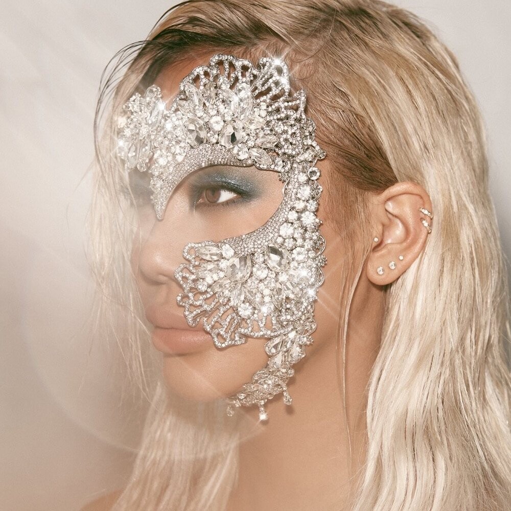 Swarovski Crystal Rhinestone Bling Eye Mask: Chantel
