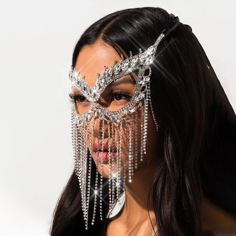 Swarovski Crystal Rhinestone Bling Eye Mask: Margarita