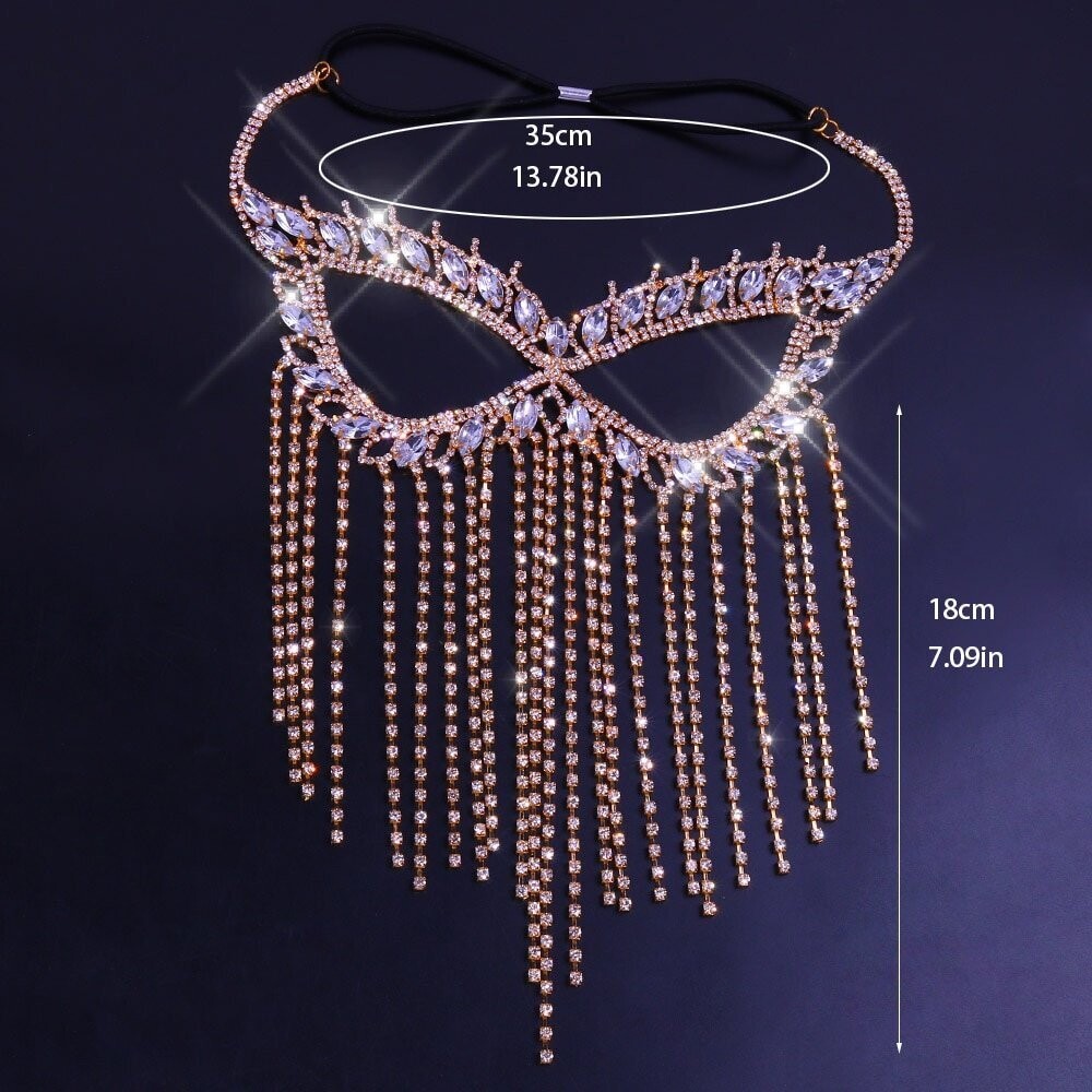 Swarovski Crystal Rhinestone Bling Eye Mask: Margarita