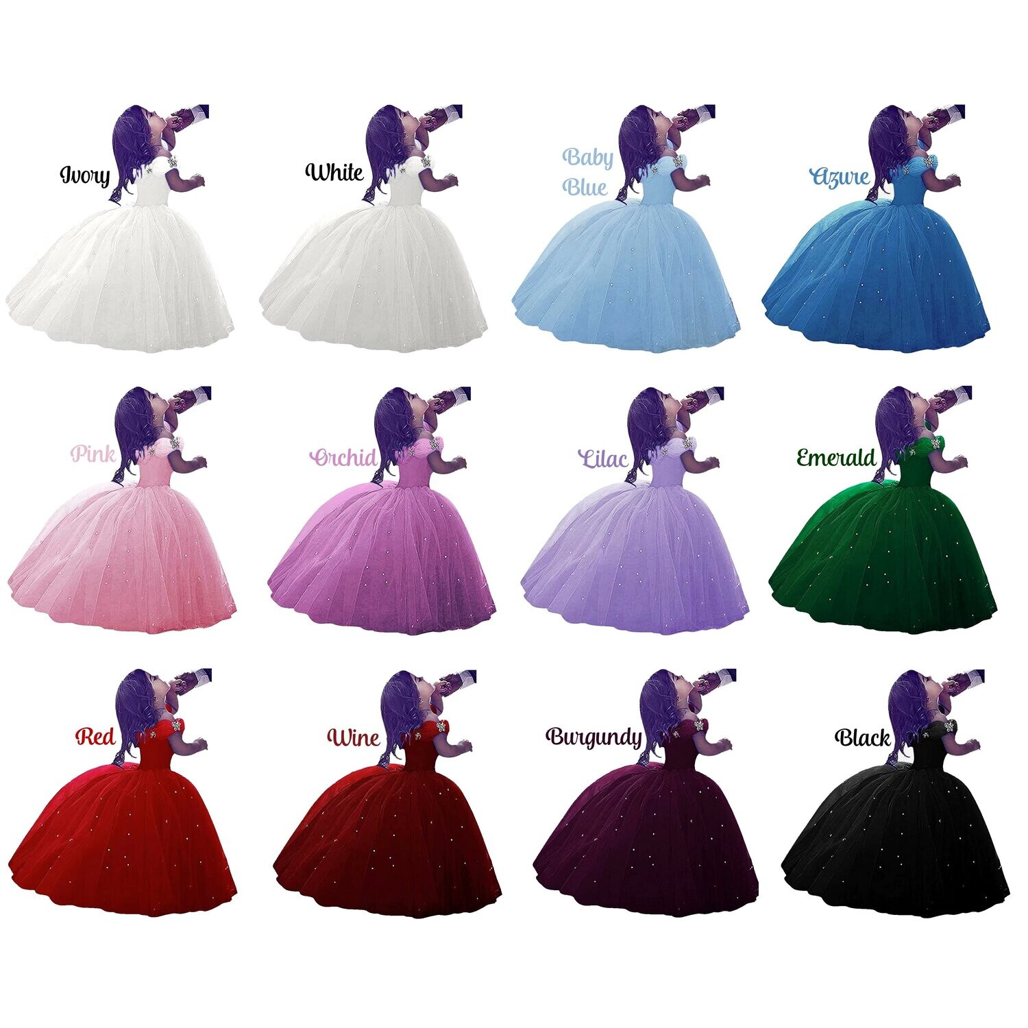 Cinderella Gown Crystal Rhinestone Bling Butterflies Royal Blue Flower Girl Dress
