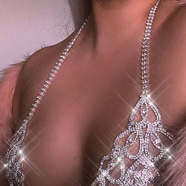 Swarovski Crystal Rhinestone Bling Heart Bikini