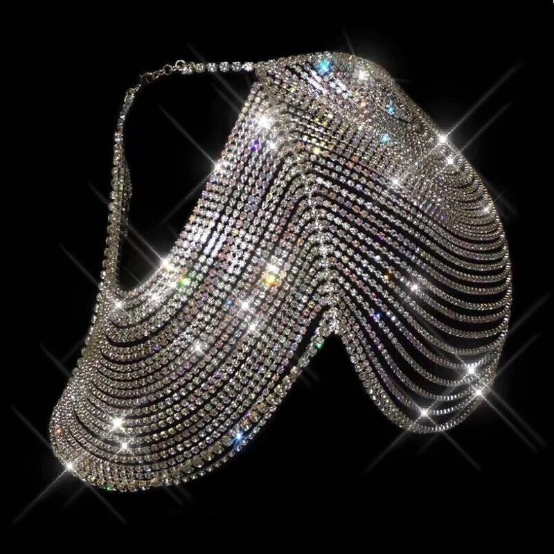 Swarovski Crystal Rhinestone Bling Flapper Top &amp; Skirt