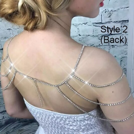 Swarovski Crystal Rhinestone Bling Shoulder Necklaces