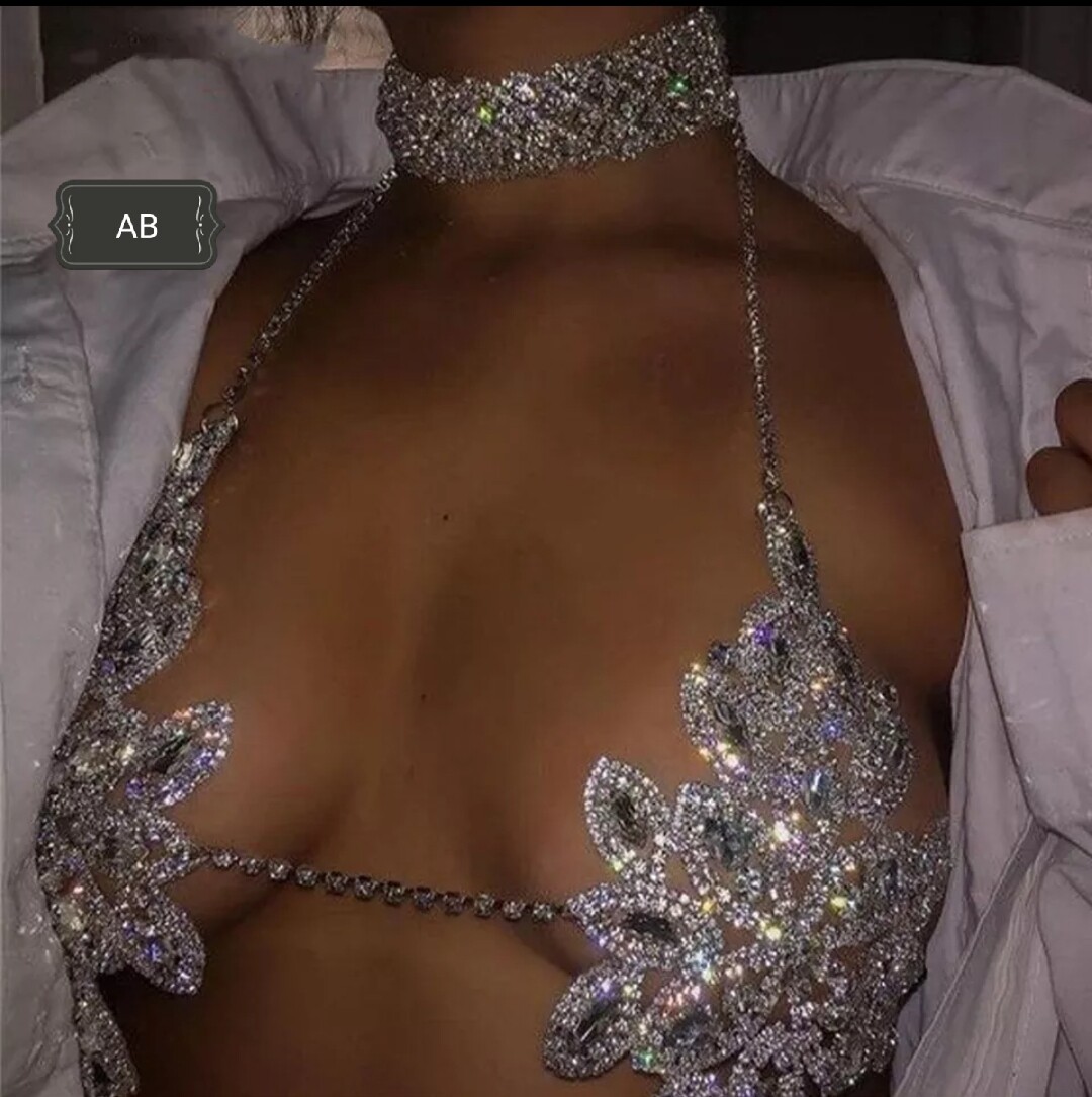 Swarovski Crystal Floral Rhinestone Bling Bikini