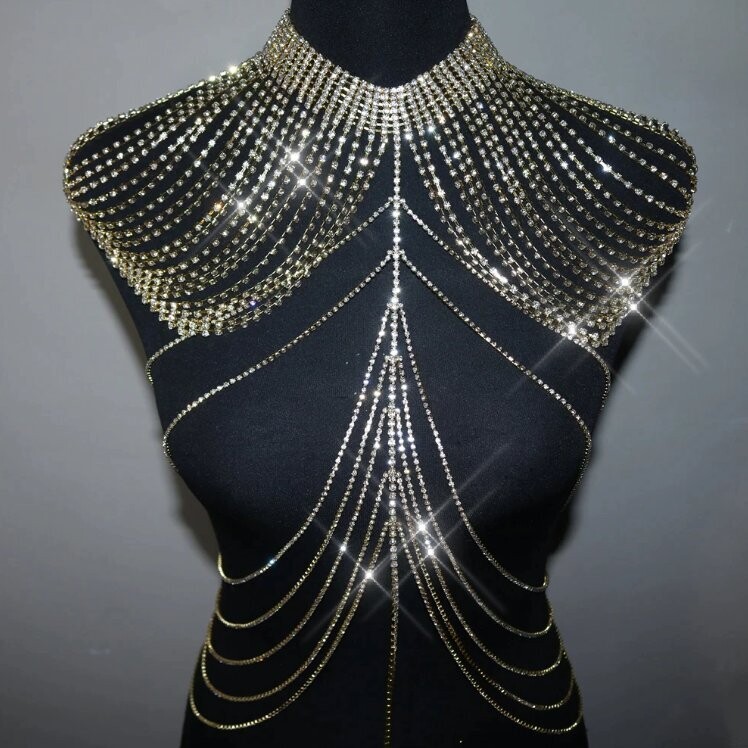 Swarovski Crystal Rhinestone Bling Halter Top