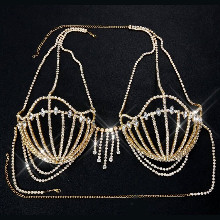 Swarovski Crystal Rhinestone Bling Shell Bikini