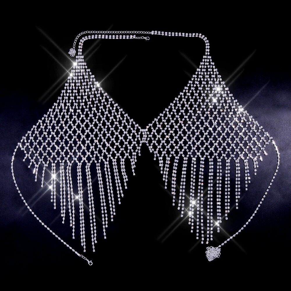 Swarovski Crystal Rhinestone Bling Halter Top