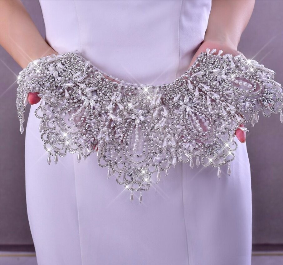 Swarovski Crystal Rhinestone Bling Shoulder Necklace Bolero