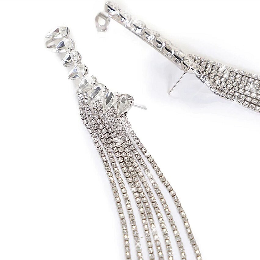 Swarovski Crystal Rhinestone Bling Earring Tassels