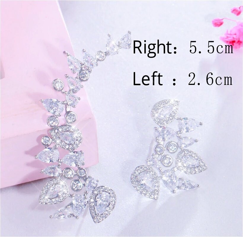 Swarovski Crystal Rhinestone Bling Earring Clip Cuff