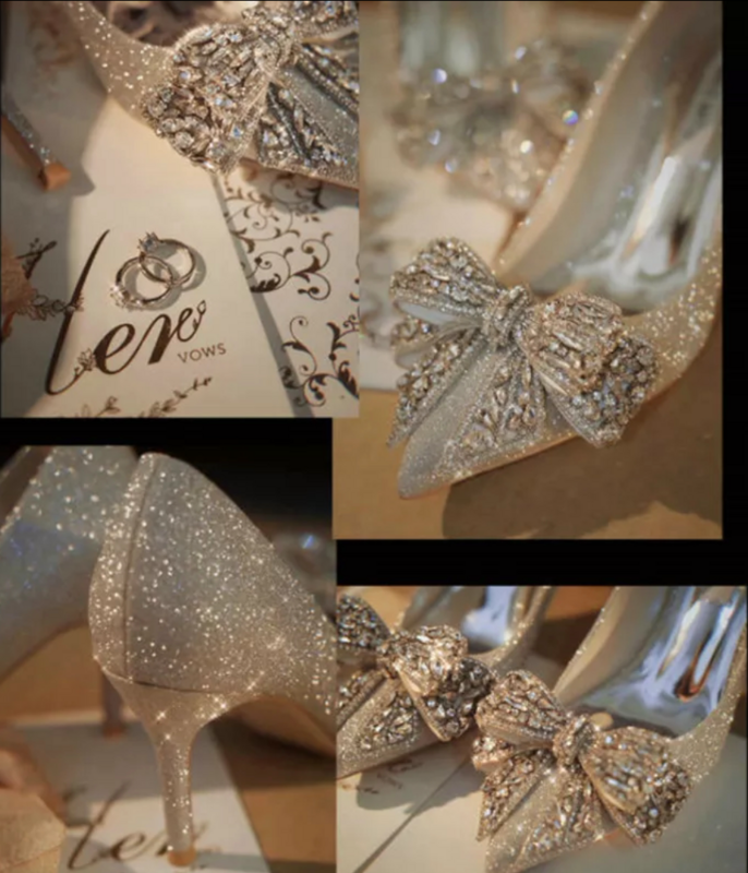 Swarovski Crystal Rhinestone Glitter Bling Wedding Shoes