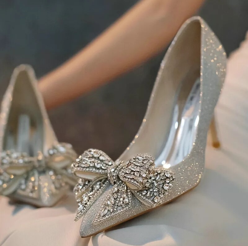 Swarovski Crystal Rhinestone Glitter Bling Wedding Shoes