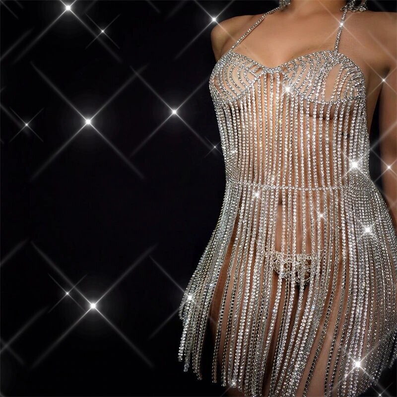 Swarovski Crystal Rhinestone Bling Dress: Stardust