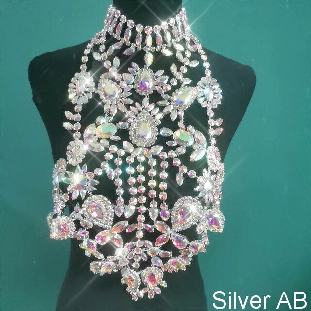 Swarovski Crystal Rhinestone Bling Halter Top