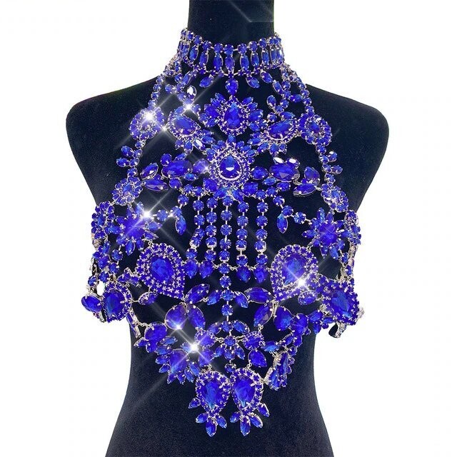 Swarovski Crystal Rhinestone Bling Halter Top