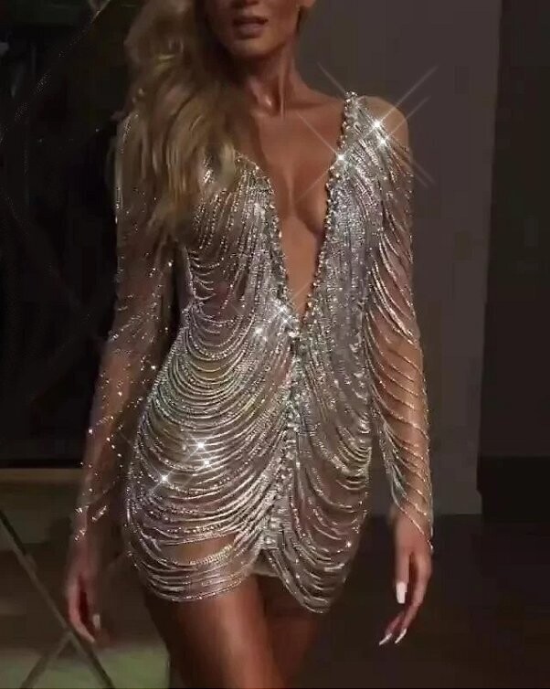 Swarovski Crystal Rhinestone Bling Dress: Morgan