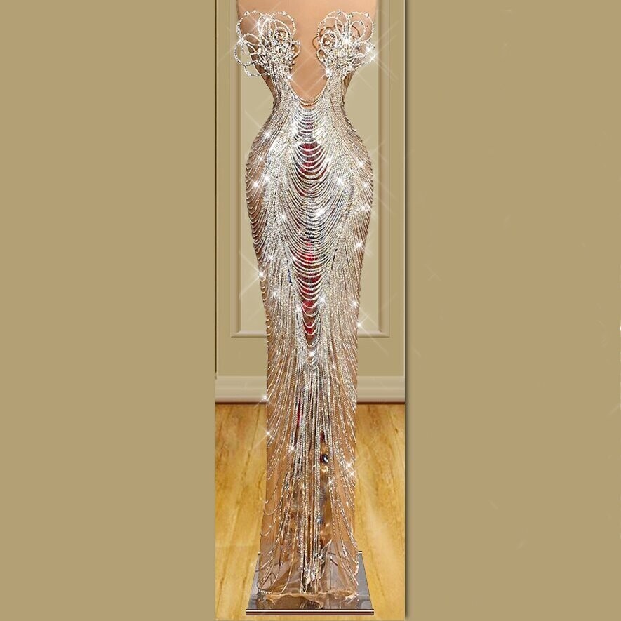 Swarovski Crystal Rhinestone Bling Gown