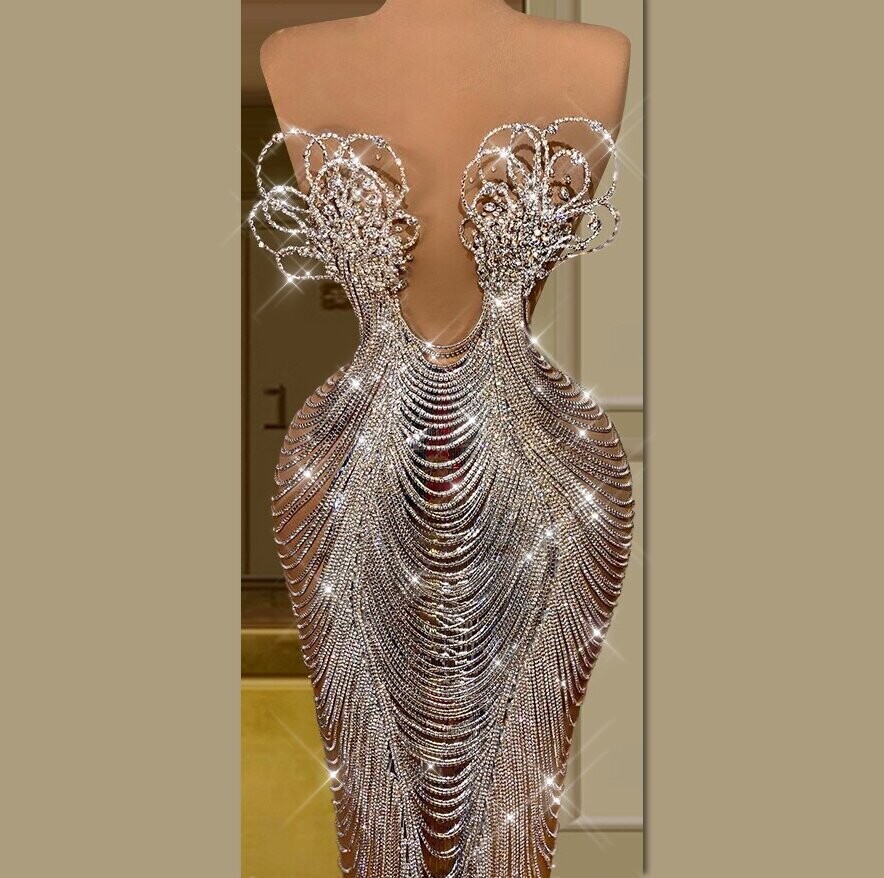 Swarovski Crystal Rhinestone Bling Gown