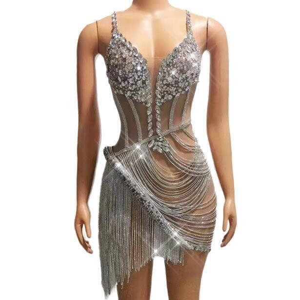 Swarovski Crystal Rhinestone Bling Dress: Maya