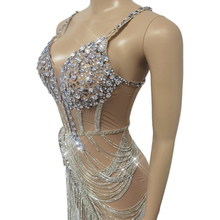 Swarovski Crystal Rhinestone Bling Dress: Maya