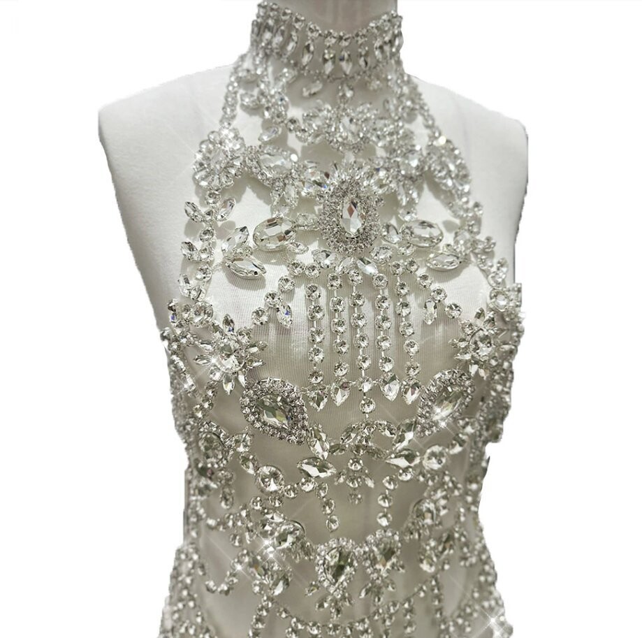 Swarovski Crystal Rhinestone Bling Dress: Fuchsia Pink