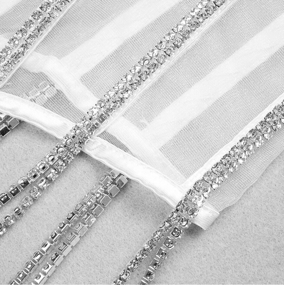 Swarovski Crystal Rhinestone Bling Corset Bustier Top